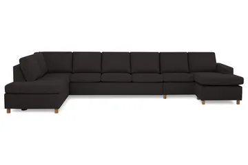 Crazy 6-personers Venstrevendt U-formet XX-Large Sofa med Divan og Chaiselong i Stof