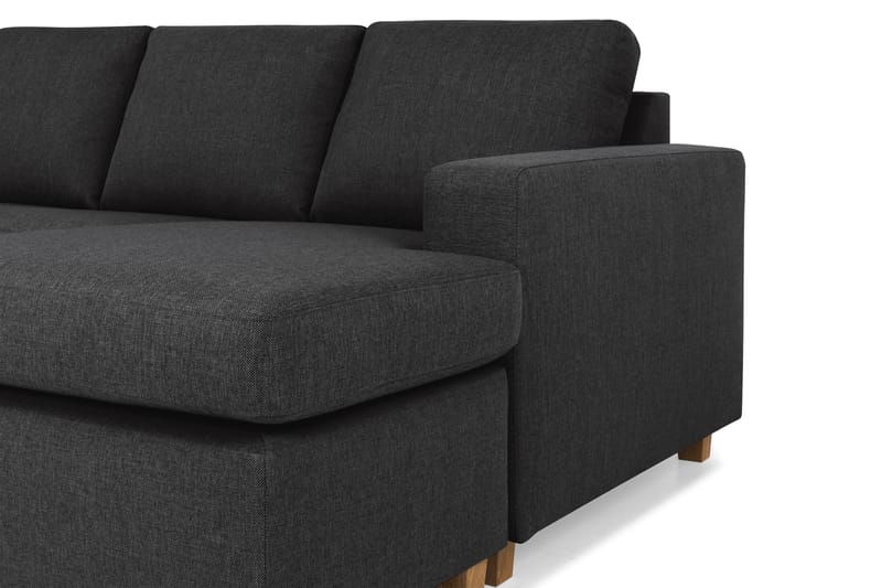 Crazy 6-personers Venstrevendt U-formet XX-Large Sofa med Divan og Chaiselong i Stof - Antracit - Møbler - Sofaer - U Sofa