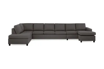Crazy 6-personers Venstrevendt U-formet XX-Large Sofa med Divan og Chaiselong i Stof