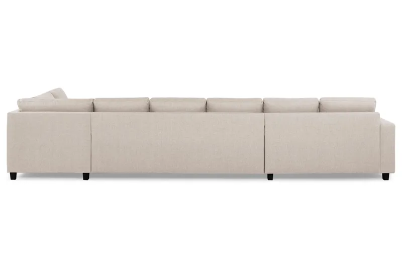 Crazy 6-personers Højrevendt U-formet XX-Large Sofa med Chaiselong i Stof - Beige - Møbler - Sofaer - U Sofa