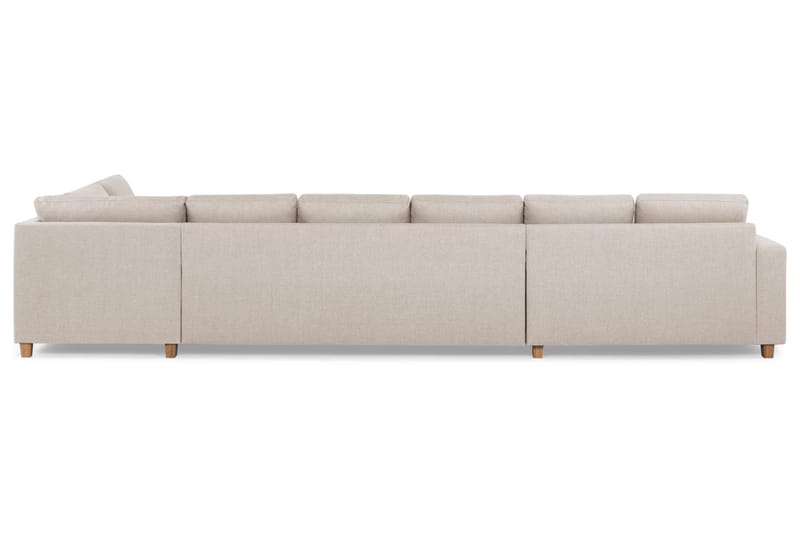 Crazy 6-personers Højrevendt U-formet XX-Large Sofa med Chaiselong i Stof - Beige - Møbler - Sofaer - U Sofa