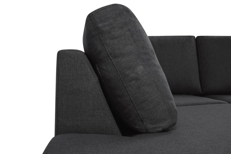 Crazy 6-personers Venstrevendt U-formet XX-Large Sofa med Divan og Chaiselong i Stof - Antracit - Møbler - Sofaer - U Sofa