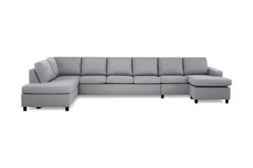 Crazy 6-personers Venstrevendt U-formet XX-Large Sofa med Divan og Chaiselong i Stof