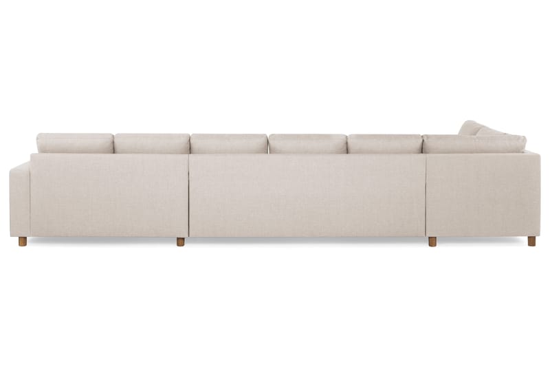 Crazy 6-personers Venstrevendt U-formet XX-Large Sofa med Divan og Chaiselong i Stof - Beige - Møbler - Sofaer - U Sofa