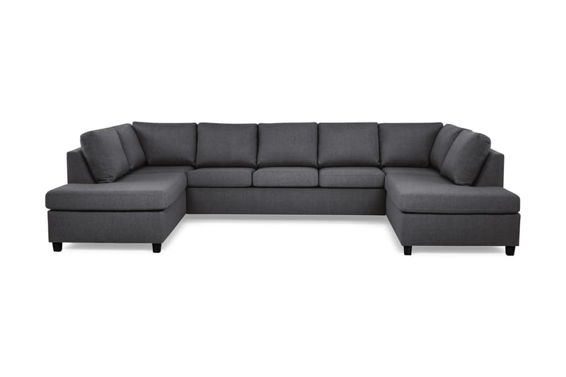 Crazy U-sofa med Chaiselonger - Mørkegrå - U Sofa