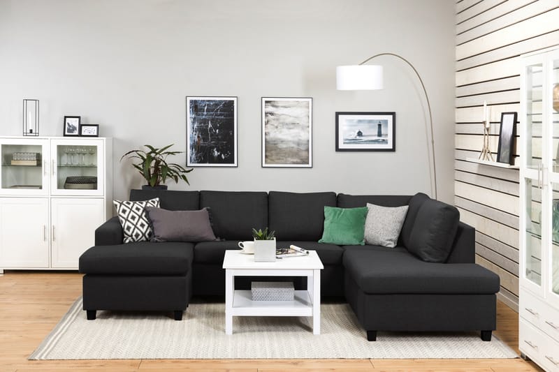 Crazy U-sofa Stor Chaiselong Venstre - Antracit - Møbler - Sofaer - U Sofa