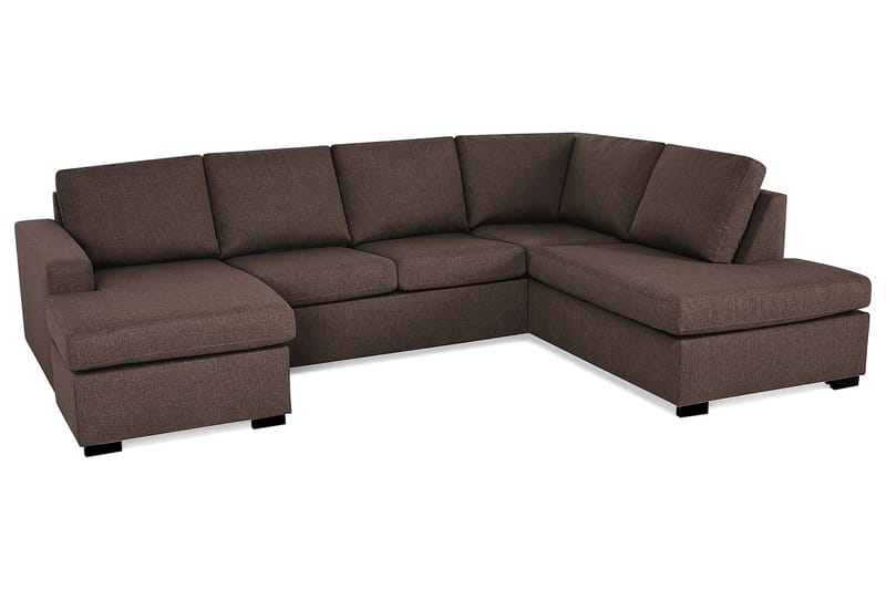 Crazy U-sofa Stor Chaiselong Venstre - Brun - U Sofa