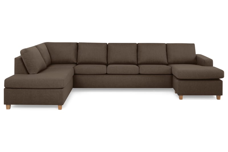 Crazy U-sofa XL Chaiselong Højre - Brun - U Sofa