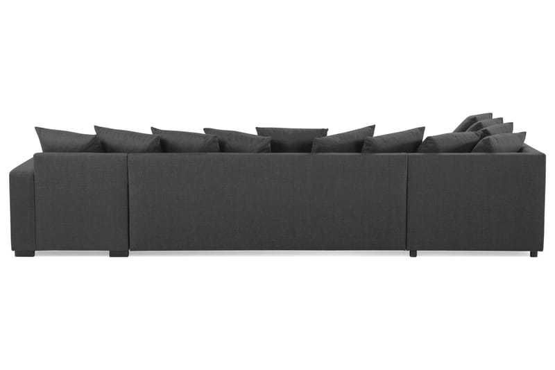 Crazy U-sofa XL Chaiselong Højre inkl Løse rygpuder - Sort - U Sofa