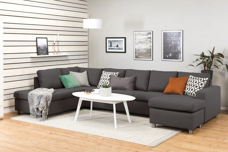Crazy U-sofa XL Chaiselong Højre - Mørkegrå - Møbler - Sofaer - U Sofa