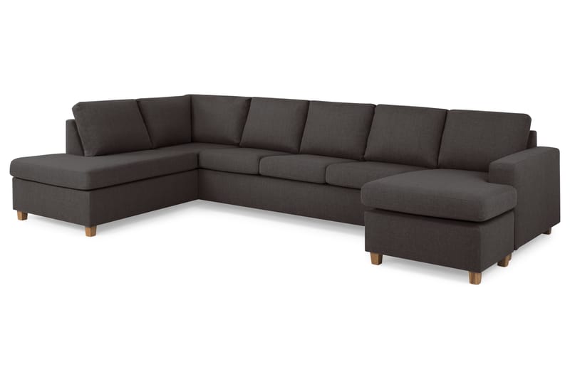 Crazy U-sofa XL Chaiselong Højre - Mørkegrå - U Sofa