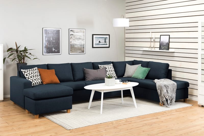 Crazy U-sofa XL Chaiselong Venstre - Mørkeblå - U Sofa