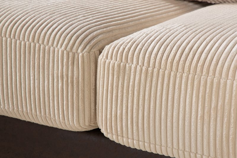 Cuba 5-personers Højrevendt U-formet Sofa med Divan og Chaiselong i Manchester/Kunstlæder inkl. Kuvertpuder - Brun / Beige - Møbler - Sofaer - U Sofa