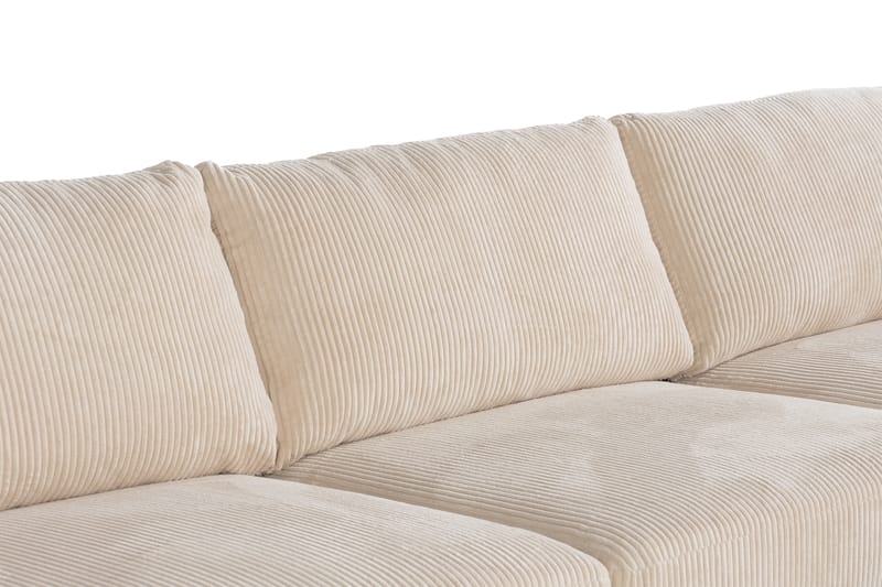 Cuba 5-personers Venstrevendt U-formet Sofa med Divan og Chaiselong i Manchester/Kunstlæder - Brun / Beige - Møbler - Sofaer - U Sofa