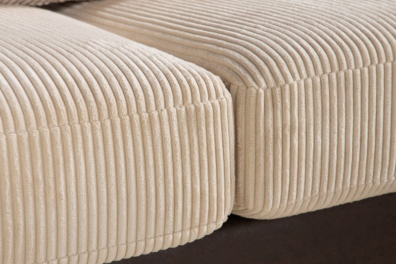 Cuba 5-personers Venstrevendt U-formet Sofa med Divan og Chaiselong i Manchester/Kunstlæder inkl. Kuvertpuder - Brun / Beige - Møbler - Sofaer - U Sofa