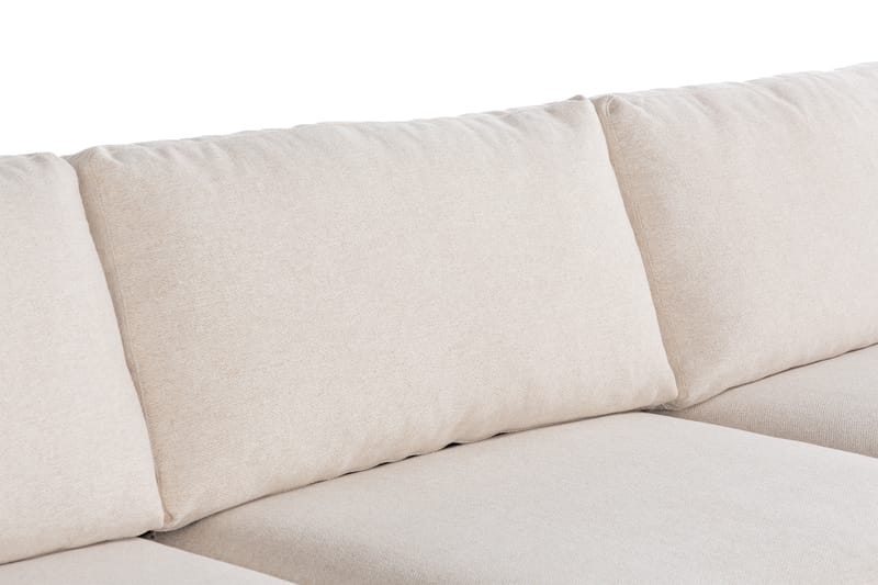 Cuba 5-personers Højrevendt U-formet Sofa med Divan og Chaiselong i Kunstlæder/Stof - Brun / Beige - Møbler - Sofaer - U Sofa