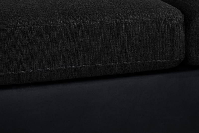 Cuba 5-personers Venstrevendt U-formet Sofa med Divan og Chaiselong i Kunstlæder/Stof - Grå / Sort - Møbler - Sofaer - U Sofa