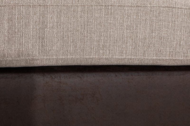 Cuba 5-personers Højrevendt U-formet Sofa med Divan og Chaiselong i Kunstlæder/Stof - Brun / Beige - Møbler - Sofaer - U Sofa