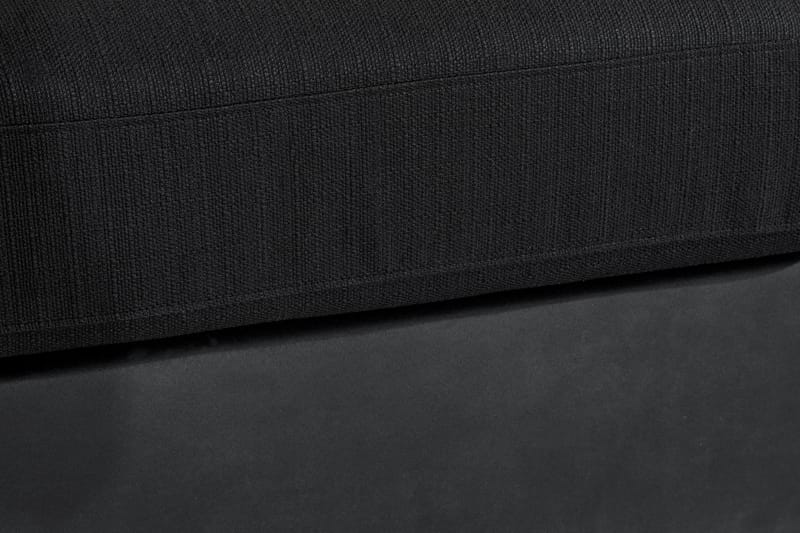 Cuba 5-personers Højrevendt U-formet Sofa med Divan og Chaiselong i Kunstlæder/Stof inkl. Kuvertpuder - Grå / Sort - Møbler - Sofaer - U Sofa