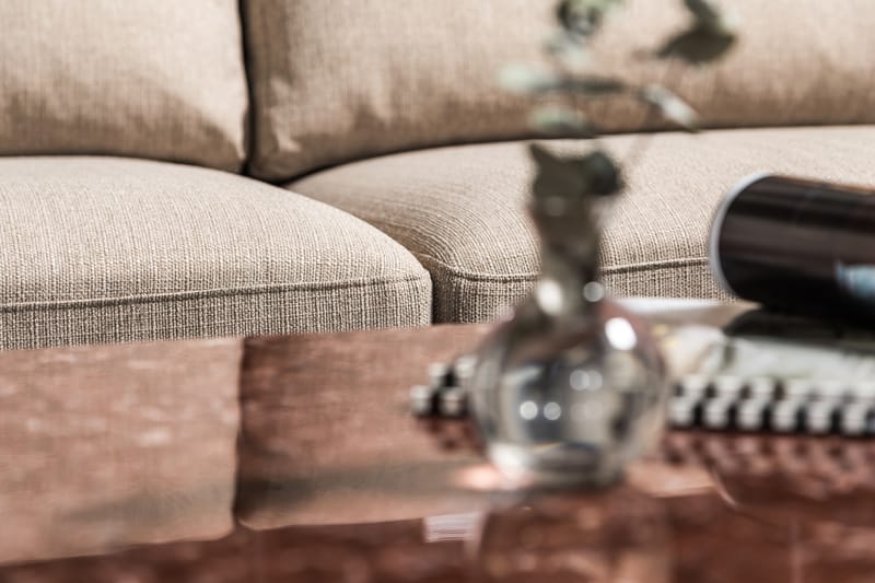 Cuba 5-personers Venstrevendt U-formet Large Sofa med Divan og Chaiselong i Kunstlæder/Stof - Brun / Beige - Møbler - Sofaer - U Sofa
