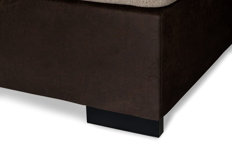 Cuba 5-personers Venstrevendt U-formet Large Sofa med Divan og Chaiselong i Kunstlæder/Stof - Brun / Beige - Møbler - Sofaer - U Sofa