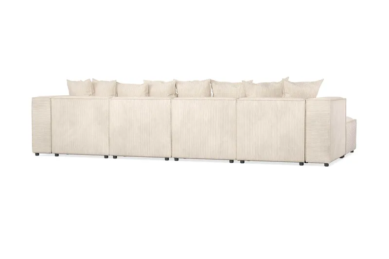 Cubo 5-personers U-formet Dyb Modulsofa med Divan og Chaiselong i Manchester - Beige - Møbler - Sofaer - U Sofa
