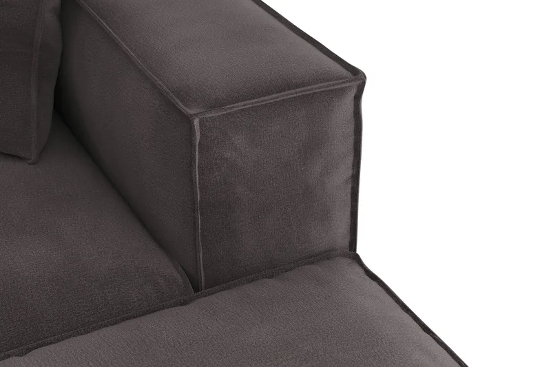 Cubo 5-personers U-formet Dyb Modulsofa med Divan og Chaiselong i Fløjl - Mørkegrå - Møbler - Sofaer - U Sofa