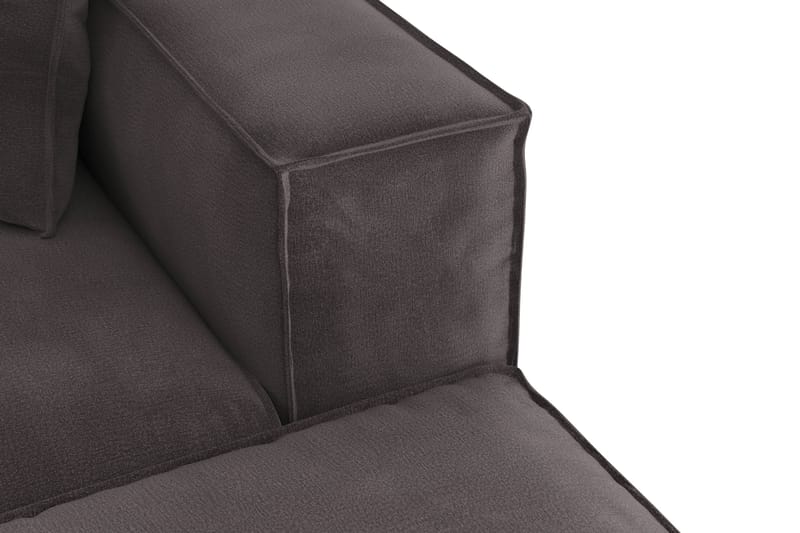 Cubo 5-personers U-formet Dyb Modulsofa med Divan og Chaiselong i Fløjl - Mørkegrå - Møbler - Sofaer - U Sofa