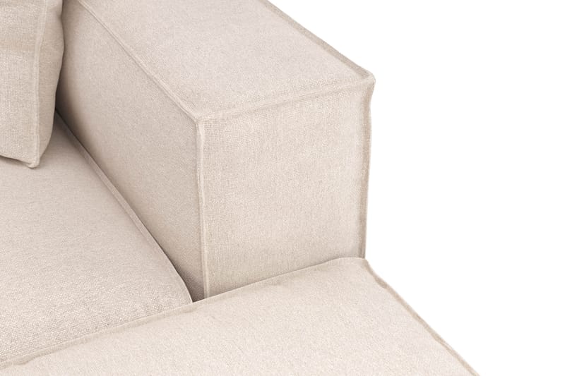 Cubo 5-personers U-formet Dyb Modulsofa med Divan og Chaiselong i Fløjl - Beige - Møbler - Sofaer - U Sofa