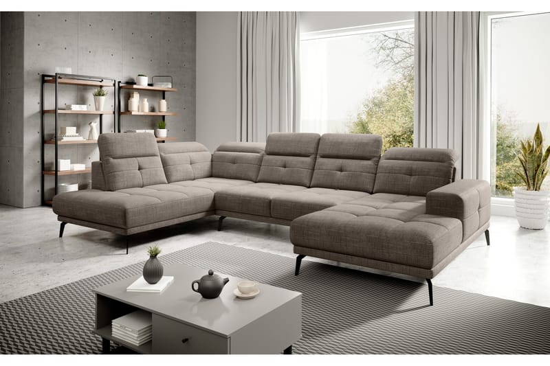 Devender Sofa m. Chaiselonger - Beige - U Sofa