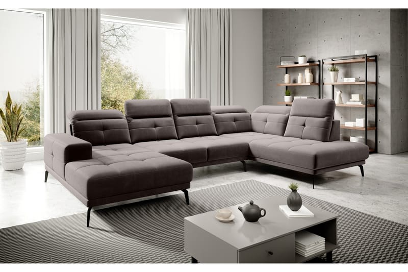 Devender Sofa m. Chaiselonger - Beige - U Sofa