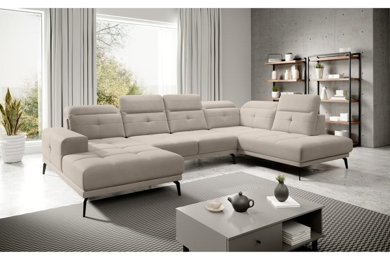 Devender Sofa m. Chaiselonger - Beige - U Sofa