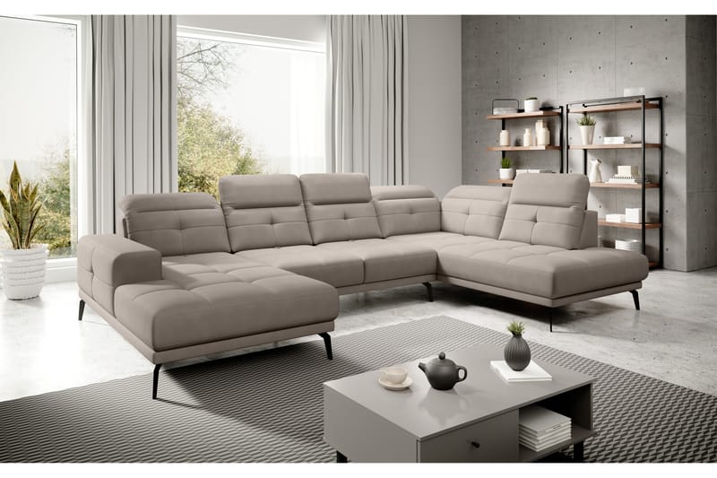 Devender Sofa m. Chaiselonger - Beige - U Sofa