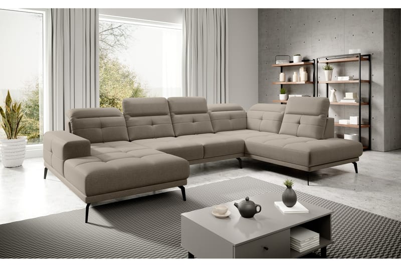 Devender Sofa m. Chaiselonger - Beige - U Sofa