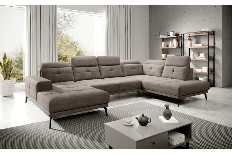 Devender Sofa m. Chaiselonger - Beige - U Sofa