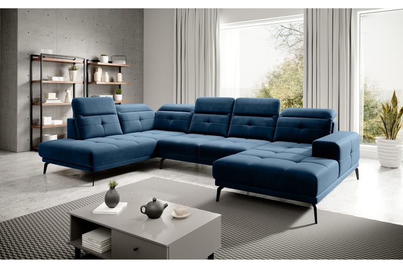 Devender Sofa m. Chaiselonger - Blå - Møbler - Sofaer - U Sofa