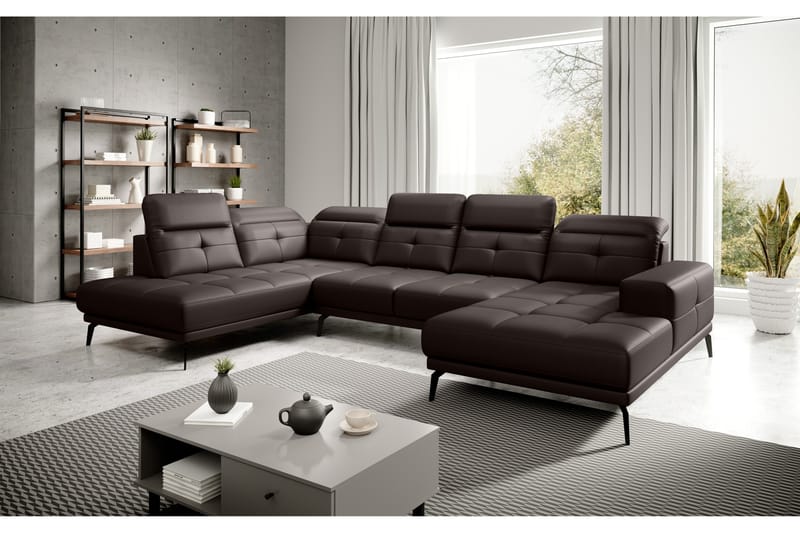 Devender Sofa m. Chaiselonger - Brun - U Sofa