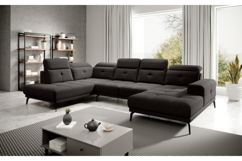 Devender Sofa m. Chaiselonger - Brun - U Sofa