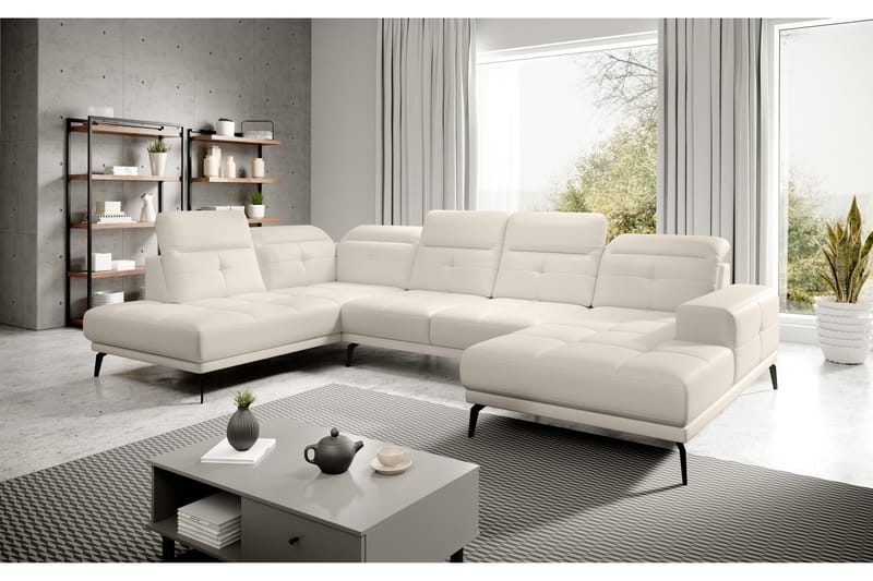 Devender Sofa m. Chaiselonger - Cremehvid - U Sofa