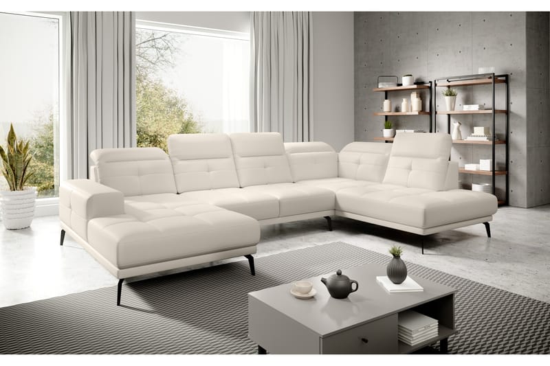 Devender Sofa m. Chaiselonger - Cremehvid - U Sofa