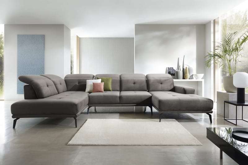 Devender Sofa m. Chaiselonger - Grå - Møbler - Sofaer - U Sofa