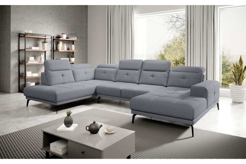 Devender Sofa m. Chaiselonger - Grå - Møbler - Sofaer - U Sofa