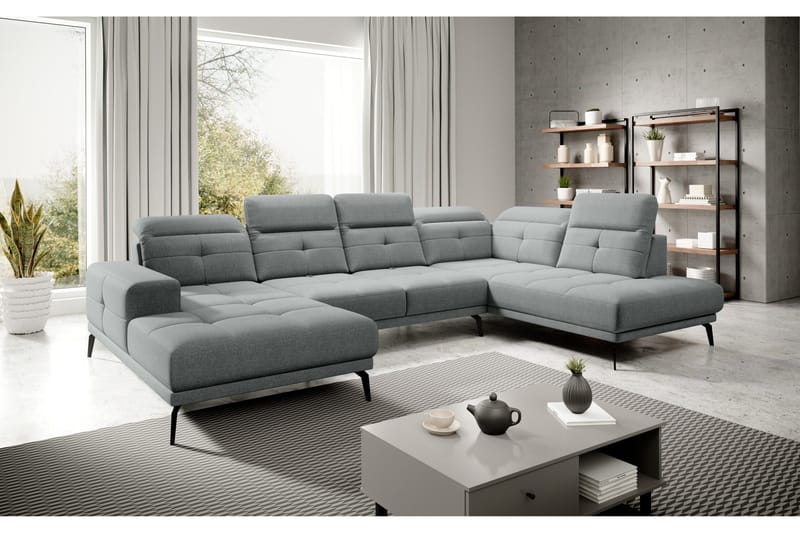 Devender Sofa m. Chaiselonger - Grå - Møbler - Sofaer - U Sofa