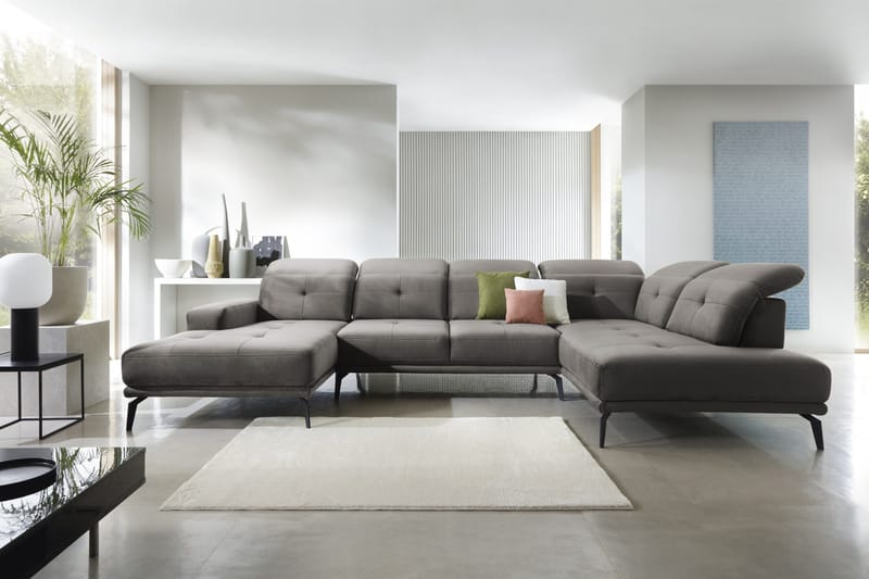 Devender Sofa m. Chaiselonger - Grå - Møbler - Sofaer - U Sofa