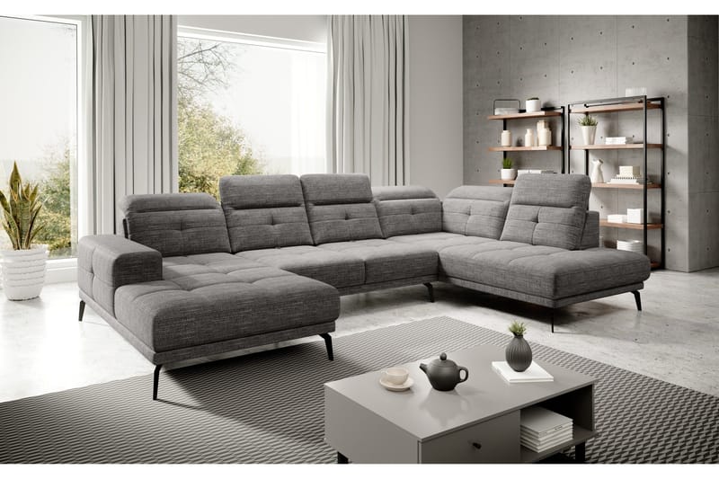 Devender Sofa m. Chaiselonger - Grå - Møbler - Sofaer - U Sofa