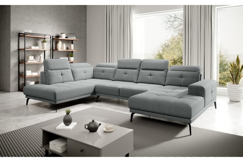 Devender Sofa m. Chaiselonger - Grå - Møbler - Sofaer - U Sofa