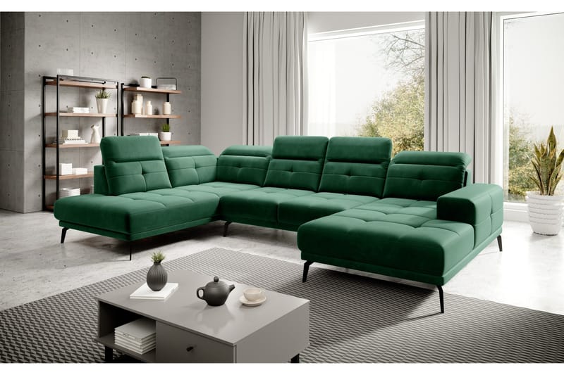 Devender Sofa m. Chaiselonger - Grøn - Møbler - Sofaer - U Sofa