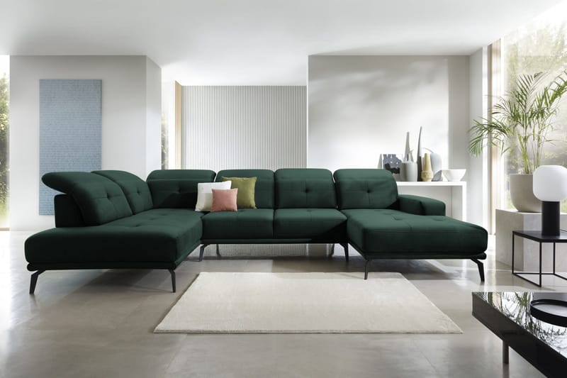 Devender Sofa m. Chaiselonger - Grøn - Møbler - Sofaer - U Sofa