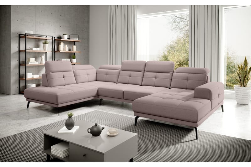 Devender Sofa m. Chaiselonger - Lys Lyserød - Møbler - Sofaer - U Sofa