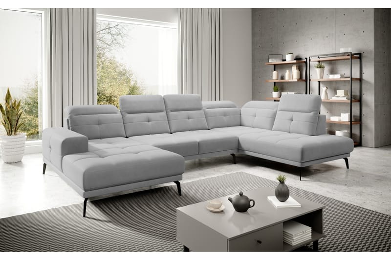Devender Sofa m. Chaiselonger - Lysegrå - Møbler - Sofaer - U Sofa